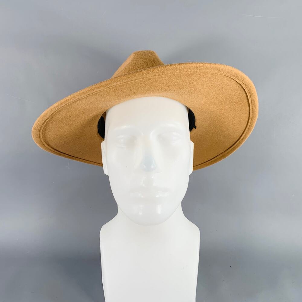 VINTAGE Camel Wool Blend Felt Western Hat - Picture 2 of 6